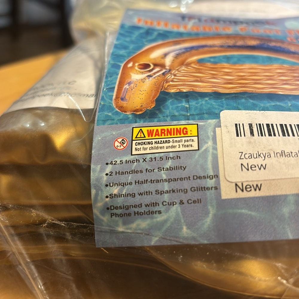 Golden Inflatable Pool Float - Picture 4 of 4